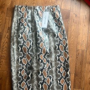 Veronica Beard vegan leather snake pencil skirt size 4 new with tags